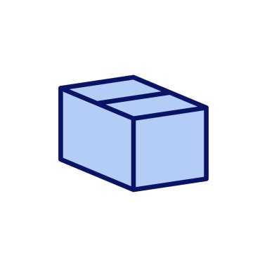 Kutu simgesi vektörü. kutu işareti ve sembol, paket, paket