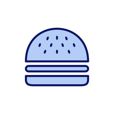 Burger ikon vektörü. Hamburger ve sembol. hamburger