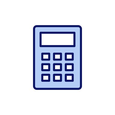 Hesap makinesi ikon vektörü. Hesap makinesi işareti ve simgesi.