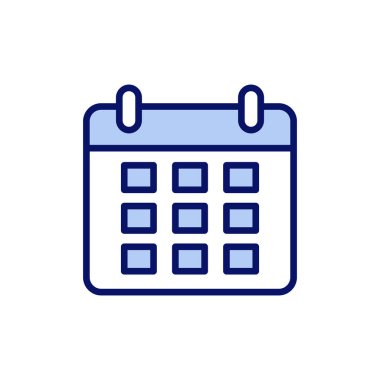 Takvim simgesi vektörü. Takvim işareti ve sembol. Simge simgesini ayarla