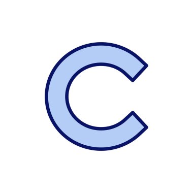 Telif hakkı simgesi vektörü. telif hakkı işareti ve sembol