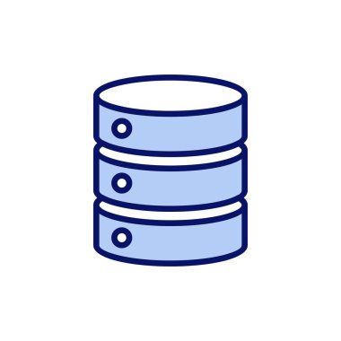 Veritabanı simge vektörü. veritabanı işareti ve sembolü