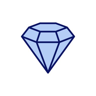 Elmas ikon vektörü. Elmas taşları işareti ve sembolü