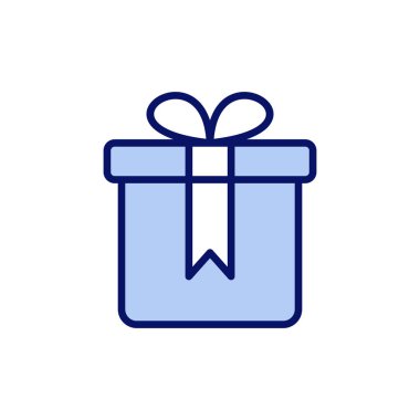 Hediye ikonu vektörü. Hediye işareti ve sembol. doğum günü hediyesi
