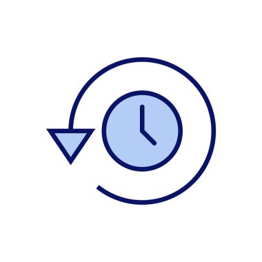 Tarih simgesi vektörü. Son olay geçmişi işareti ve simgesi