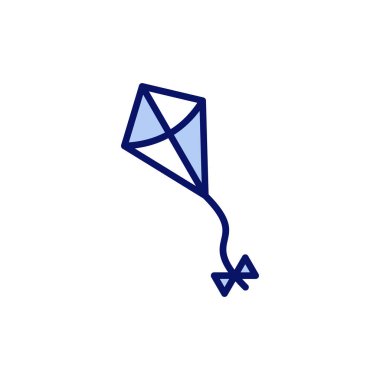 Kite simgesi vektörü. Uçurtma işareti ve sembol