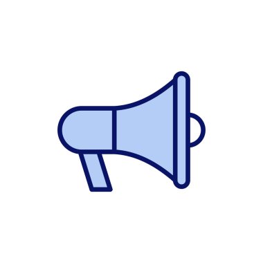 Megafon ikon vektörü. Hoparlör işareti ve sembol