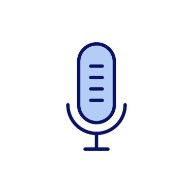 Mikrofon ikon vektörü. Karaoke işareti ve sembol