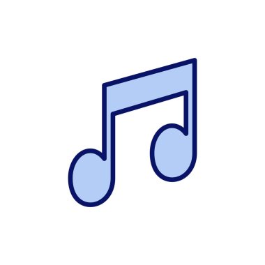 Müzik ikonu vektörü. nota işareti ve sembol