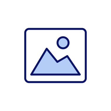 Resim simgesi vektörü. Fotoğraf galerisi işareti ve sembol. resim simgesi