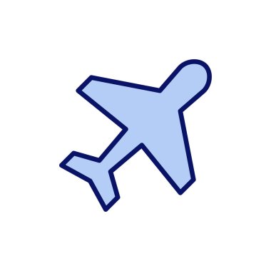 Düzlem simgesi vektörü. Uçak işareti ve sembol. Uçuş taşıma sembolü. Seyahat işareti. uçak.