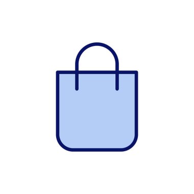 Alışveriş poşeti ikon vektörü. Alışveriş işareti ve sembol