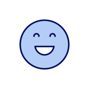 Gülümse ikon vektörü. Gülümseme simgesi. Geribildirim işareti ve sembol