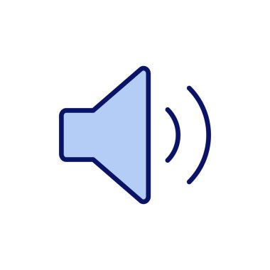 Sözcü simgesi vektörü. Ses düzeyi ve sembol. Hoparlör ikonu. ses sembolü