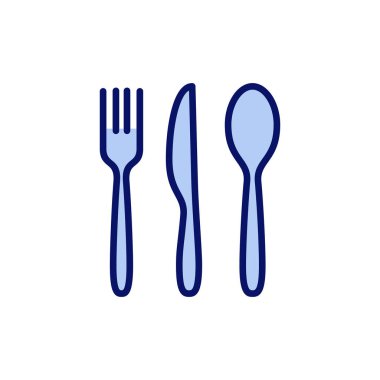 kaşık ve çatal ikon vektörü. kaşık, çatal ve bıçak ikonu vektörü. Restoran işareti ve sembolü