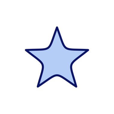 Yıldız simgesi vektörü. Reyting işareti ve sembol. favori yıldız simgesi