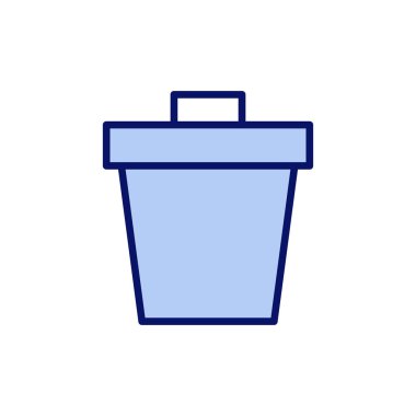 Çöp simgesi vektörü. Çöp kutusu simgesi. İşareti ve sembolü sil.