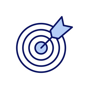 Hedef ikon vektörü. hedef simge vektörü. hedef pazarlama işareti ve sembol