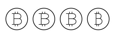 Bitcoin simge logosu tasarımı. Bitcoin işareti ve sembol. ödeme sembolü. şifreleme para birimi logosu