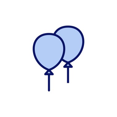 Balon simgesi vektörü. Parti balonu işareti ve sembolü