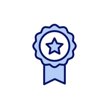 Rozet simgesi vektörü. Ödül ikon vektörü. İşaret ve sembollere ulaşın. Damga