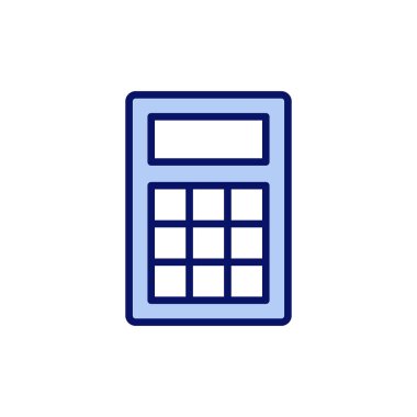 Hesap makinesi ikon vektörü. Hesap makinesi işareti ve simgesi.