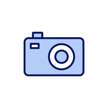 Kamera simgesi vektörü. Fotoğraf makinesi işareti ve sembol. fotoğrafçılık simgesi.