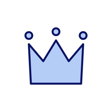 Crown ikon vektörü. taç işareti ve sembol