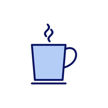 Kahve fincanı ikon vektörü. Kahve işareti ve sembol.