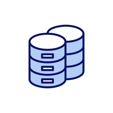 Veritabanı simge vektörü. veritabanı işareti ve sembolü