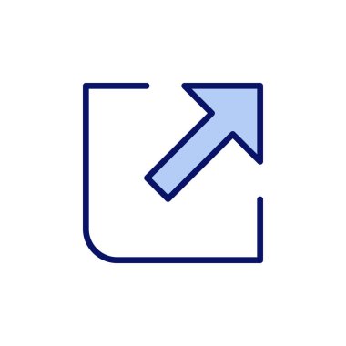 Dış bağlantı simgesi vektörü. bağlantı işareti ve sembol. hiper bağlantı sembolü