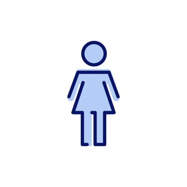 Kadın ikon vektörü. Kadın imzası ve sembolü