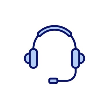 Kulaklık ikonu vektörü. İmza ve sembol.