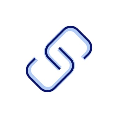 Bağlantı simgesi vektörü. Hiper bağlantı zinciri işareti ve sembolü