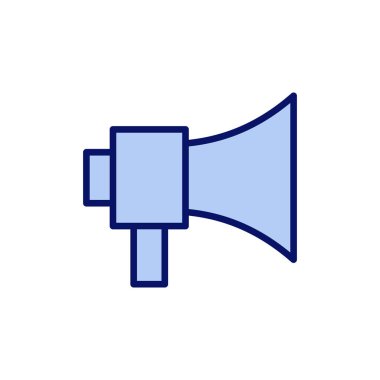 Megafon ikon vektörü. Hoparlör işareti ve sembol