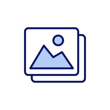 Resim simgesi vektörü. Fotoğraf galerisi işareti ve sembol. resim simgesi