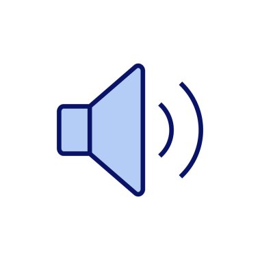 Sözcü simgesi vektörü. Ses düzeyi ve sembol. Hoparlör ikonu. ses sembolü