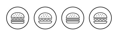 Burger ikon vektörü. Hamburger ve sembol. hamburger
