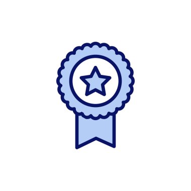 Rozet simgesi vektörü. Ödül ikon vektörü. İşaret ve sembollere ulaşın. Damga