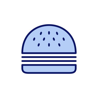Burger ikon vektörü. Hamburger ve sembol. hamburger