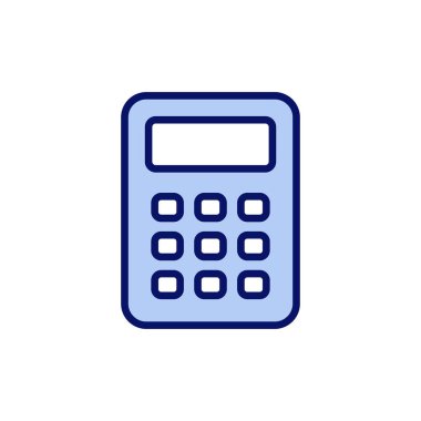 Hesap makinesi ikon vektörü. Hesap makinesi işareti ve simgesi.