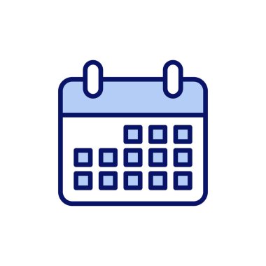 Takvim simgesi vektörü. Takvim işareti ve sembol. Simge simgesini ayarla