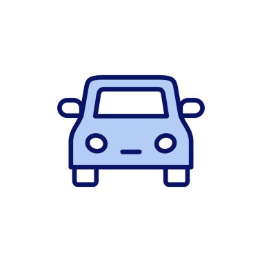 Araba ikonu vektörü. Araba işareti ve sembol. küçük sedan