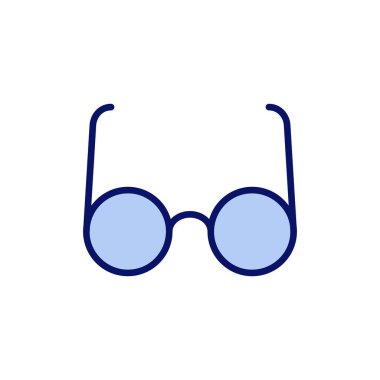 Gözlük simgesi vektörü. Gözlük işareti ve sembol