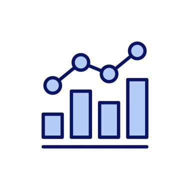 Grafik simgesi vektörü büyüyor. Çizelge ve sembol. diyagram simgesi