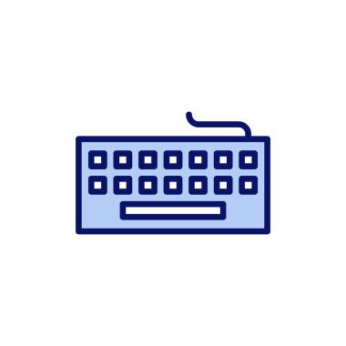 Klavye simgesi vektörü. Klavye işareti ve simgesi