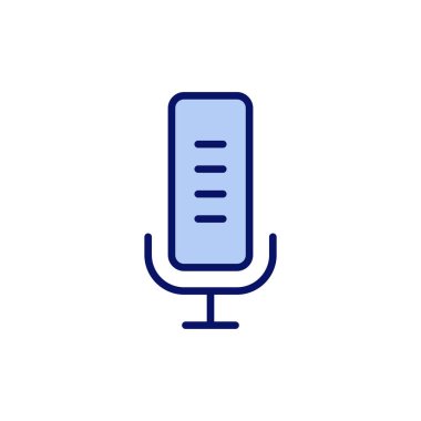 Mikrofon ikon vektörü. Karaoke işareti ve sembol
