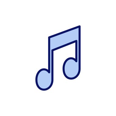 Müzik ikonu vektörü. nota işareti ve sembol