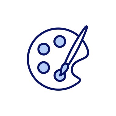 Simge vektörünü boya. Boya fırçası işareti ve sembol. boyama silindiri vektörü