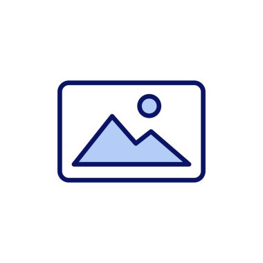 Resim simgesi vektörü. Fotoğraf galerisi işareti ve sembol. resim simgesi